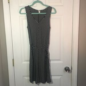 Merona Black and White Dress with Belt